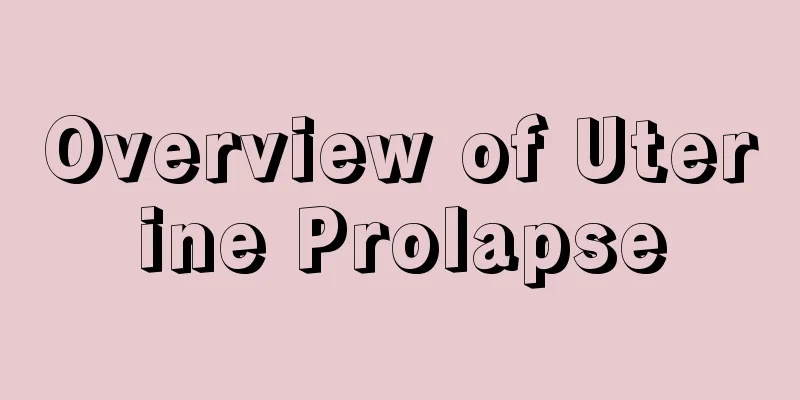 Overview of Uterine Prolapse