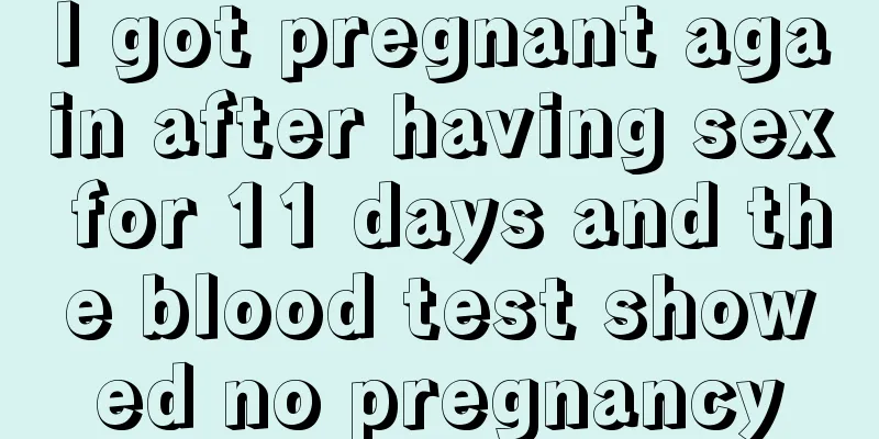 I got pregnant again after having sex for 11 days and the blood test showed no pregnancy