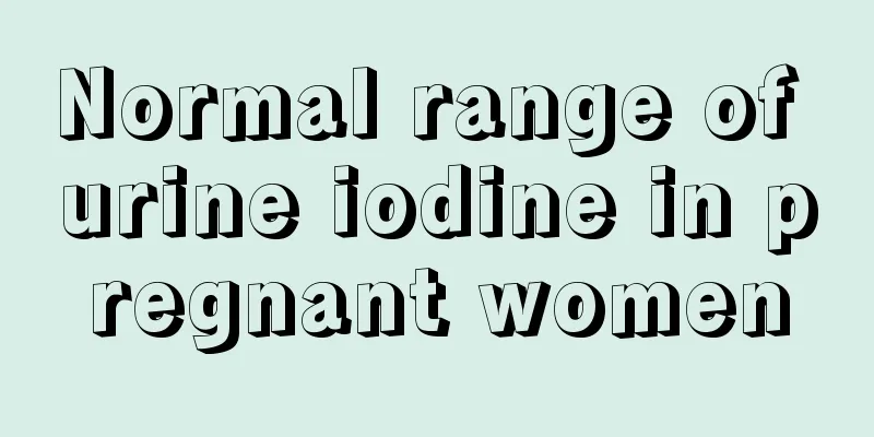 Normal range of urine iodine in pregnant women