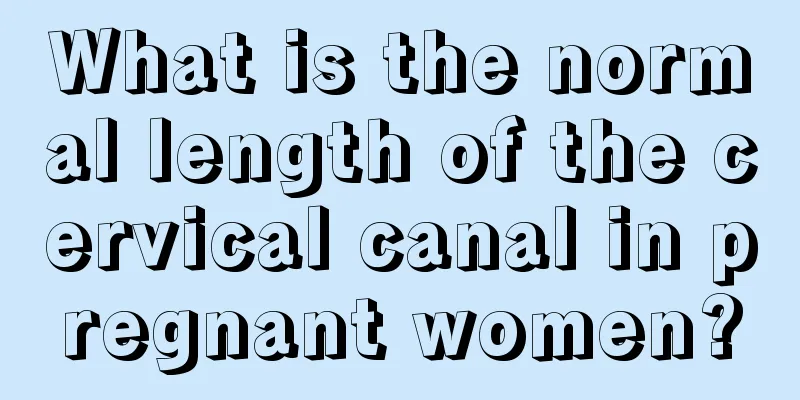 What is the normal length of the cervical canal in pregnant women?