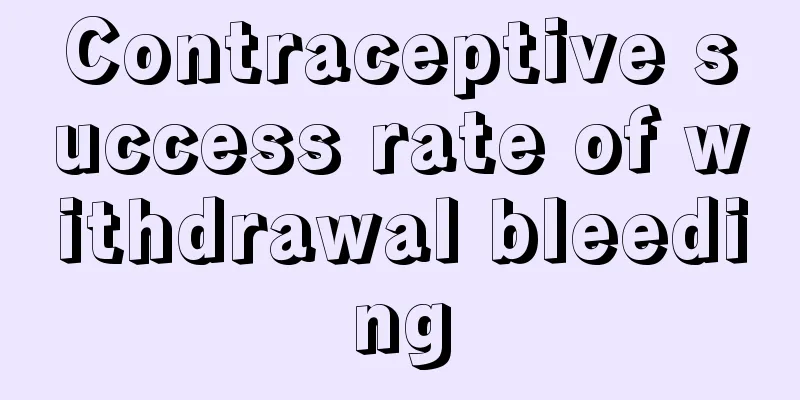 Contraceptive success rate of withdrawal bleeding