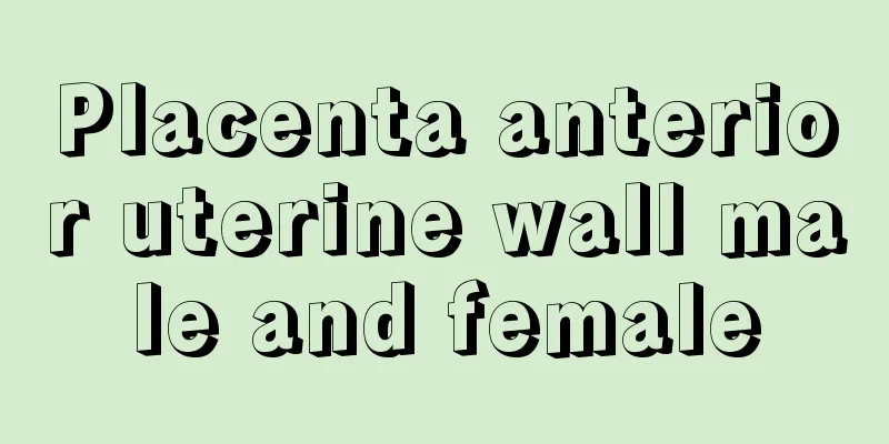 Placenta anterior uterine wall male and female