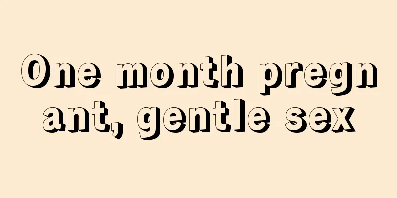 One month pregnant, gentle sex