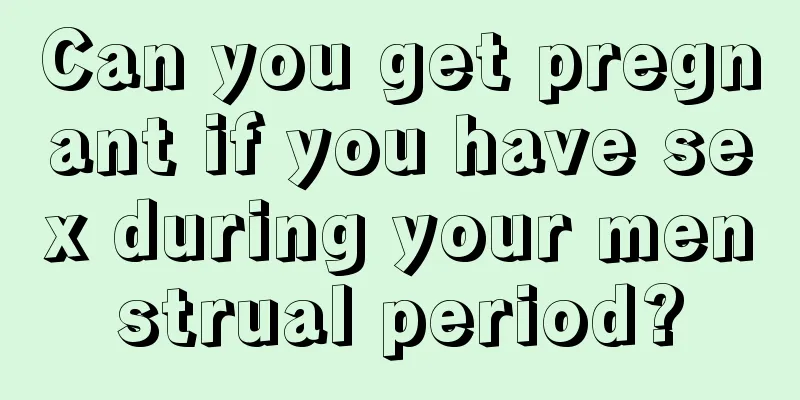 Can you get pregnant if you have sex during your menstrual period?