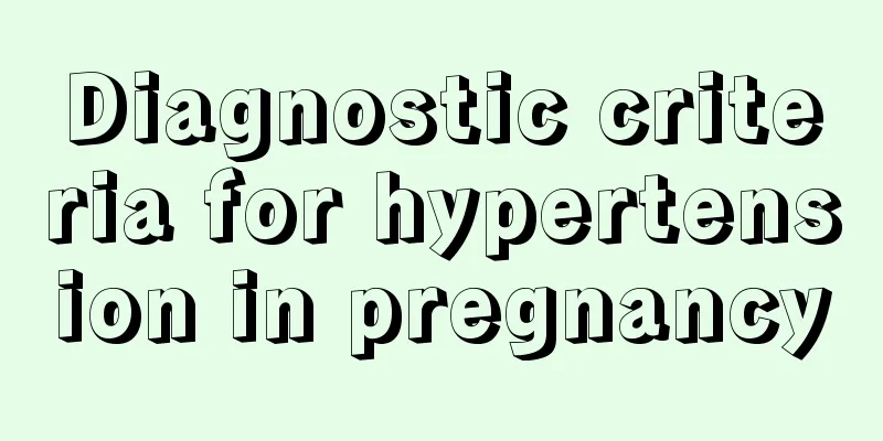 Diagnostic criteria for hypertension in pregnancy