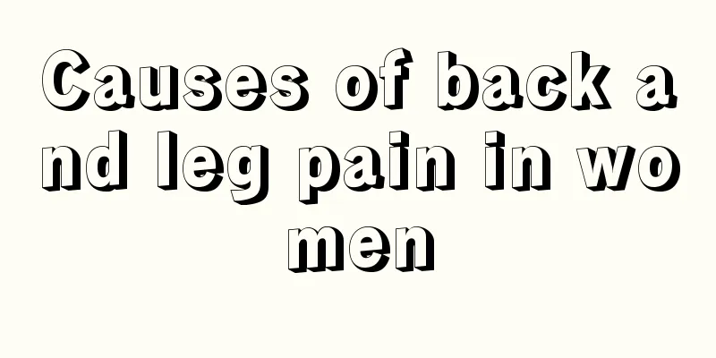 Causes of back and leg pain in women