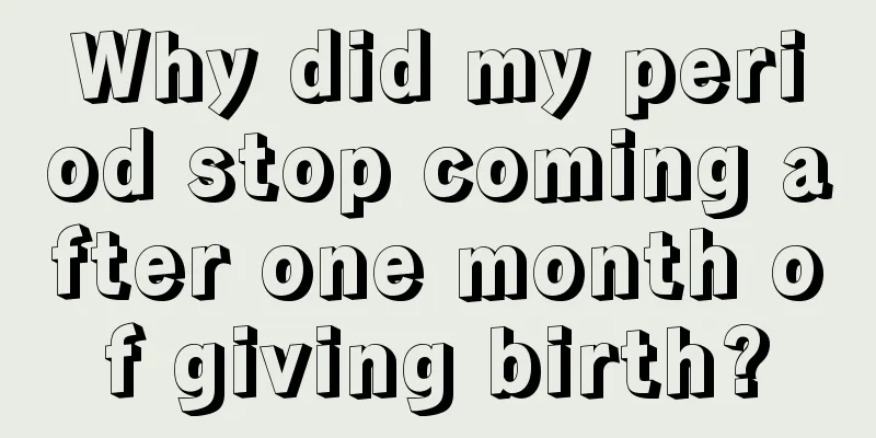 Why did my period stop coming after one month of giving birth?