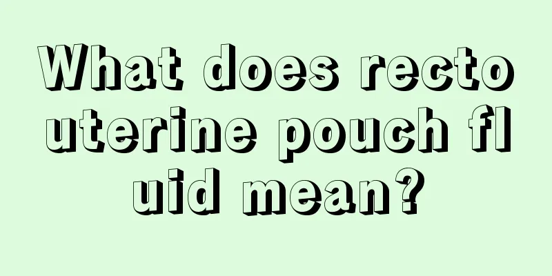 What does rectouterine pouch fluid mean?