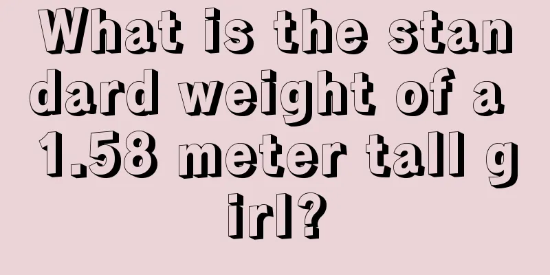 What is the standard weight of a 1.58 meter tall girl?