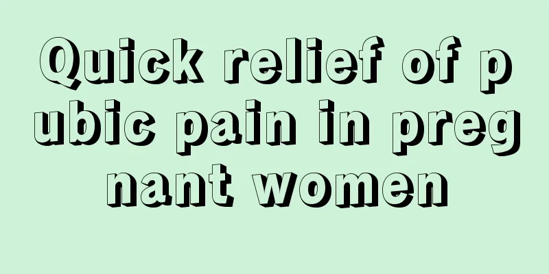 Quick relief of pubic pain in pregnant women