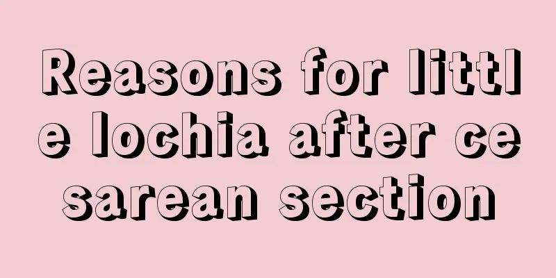 Reasons for little lochia after cesarean section