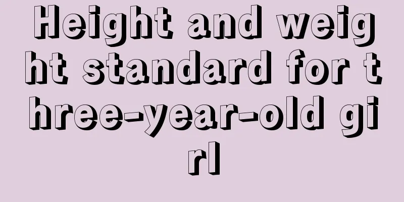 Height and weight standard for three-year-old girl