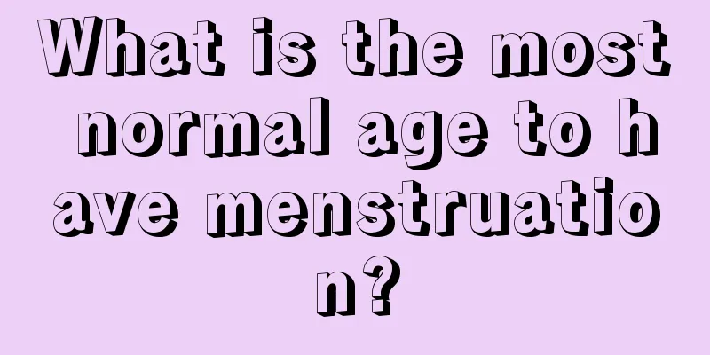 What is the most normal age to have menstruation?