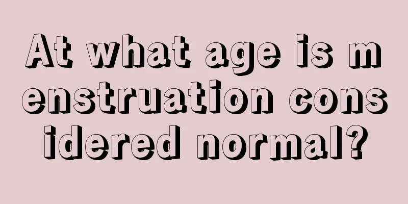 At what age is menstruation considered normal?