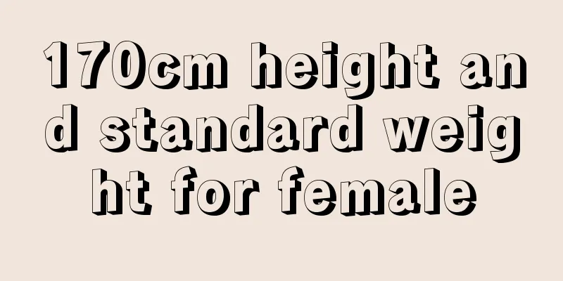 170cm height and standard weight for female