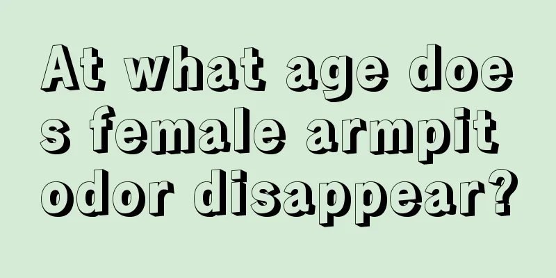 At what age does female armpit odor disappear?