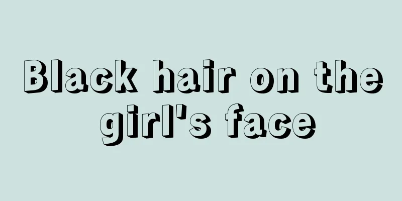 Black hair on the girl's face