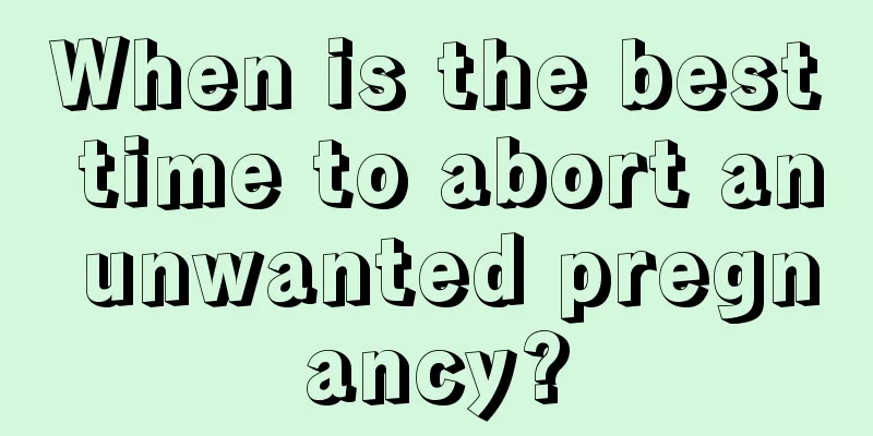 When is the best time to abort an unwanted pregnancy?