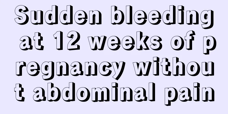 Sudden bleeding at 12 weeks of pregnancy without abdominal pain