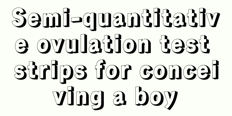 Semi-quantitative ovulation test strips for conceiving a boy