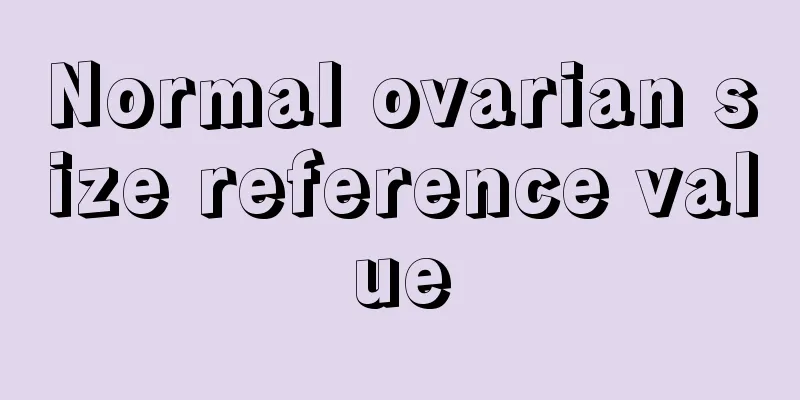 Normal ovarian size reference value