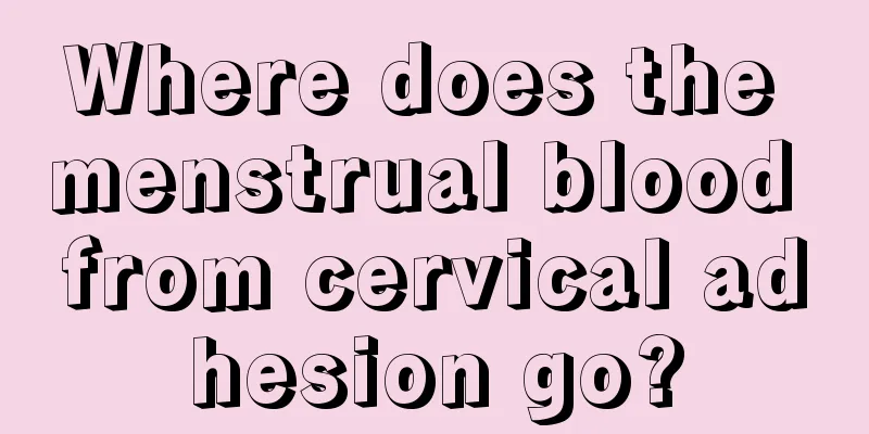 Where does the menstrual blood from cervical adhesion go?