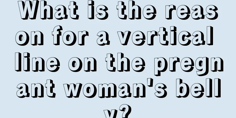 What is the reason for a vertical line on the pregnant woman's belly?