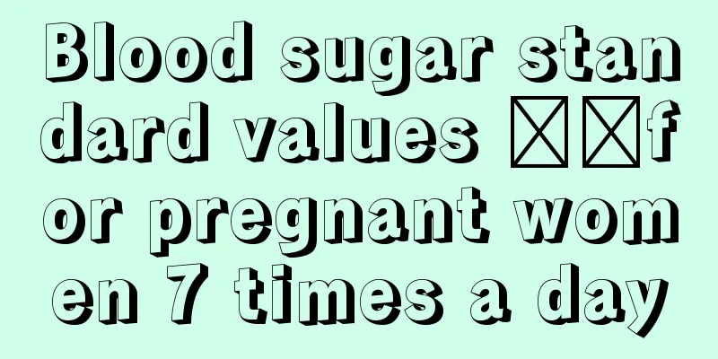 Blood sugar standard values ​​for pregnant women 7 times a day