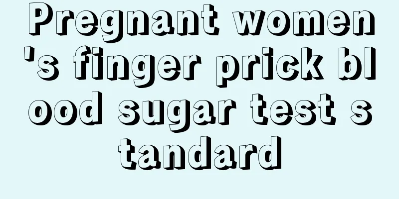 Pregnant women's finger prick blood sugar test standard