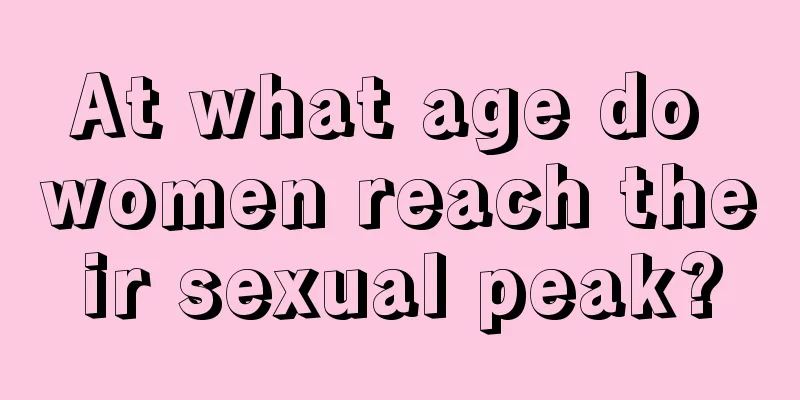 At what age do women reach their sexual peak?