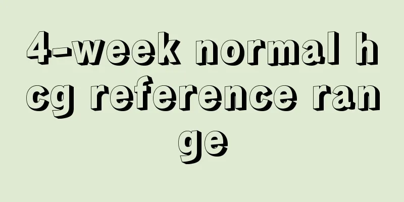 4-week normal hcg reference range