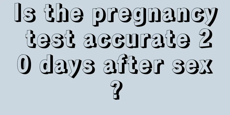 Is the pregnancy test accurate 20 days after sex?