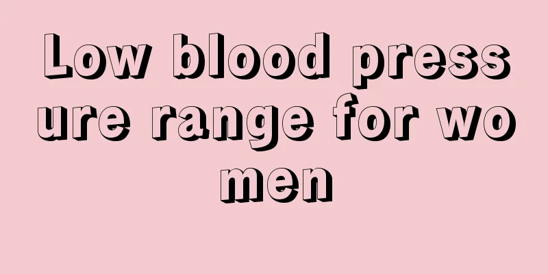 Low blood pressure range for women