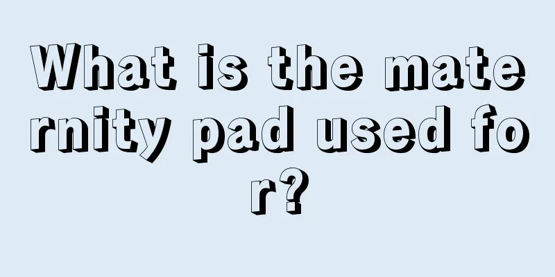 What is the maternity pad used for?