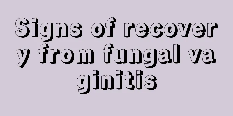 Signs of recovery from fungal vaginitis