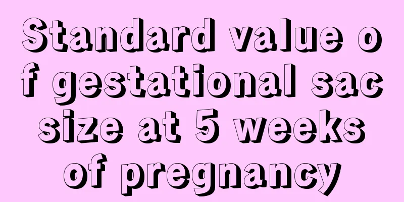 Standard value of gestational sac size at 5 weeks of pregnancy