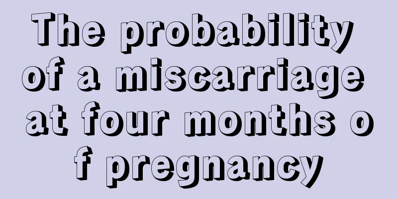 The probability of a miscarriage at four months of pregnancy