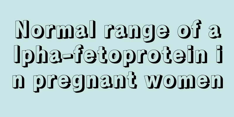 Normal range of alpha-fetoprotein in pregnant women