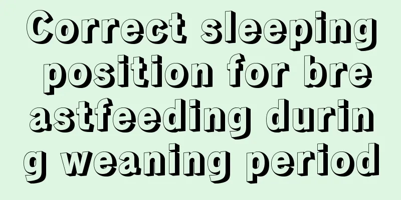 Correct sleeping position for breastfeeding during weaning period