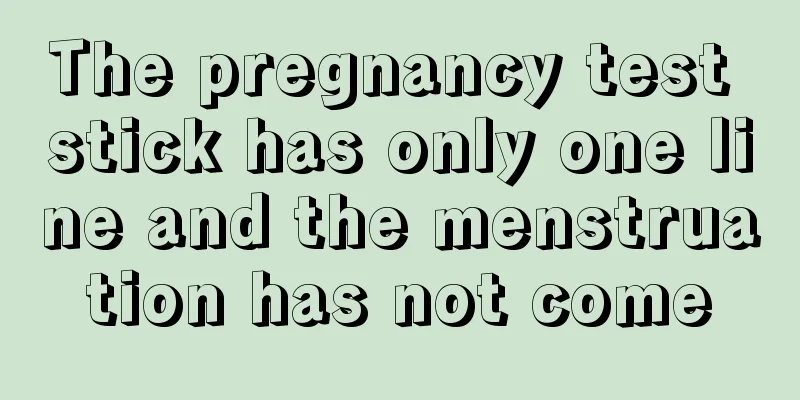 The pregnancy test stick has only one line and the menstruation has not come