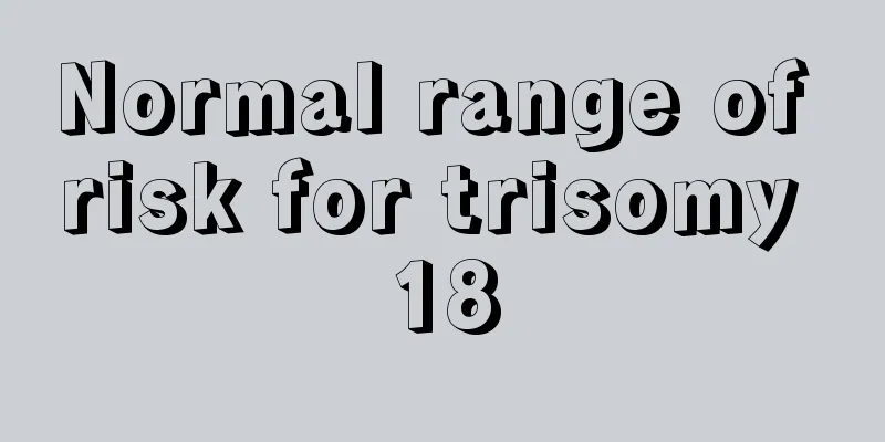 Normal range of risk for trisomy 18