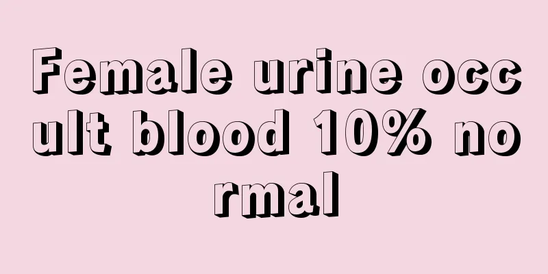 Female urine occult blood 10% normal