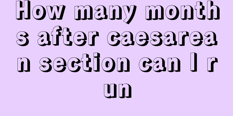 How many months after caesarean section can I run