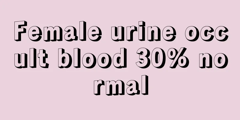 Female urine occult blood 30% normal