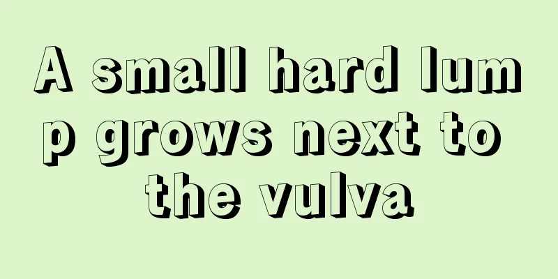 A small hard lump grows next to the vulva