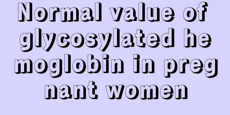 Normal value of glycosylated hemoglobin in pregnant women