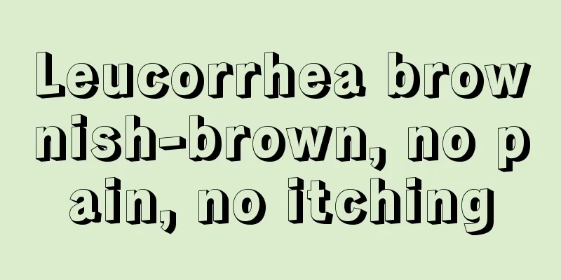 Leucorrhea brownish-brown, no pain, no itching