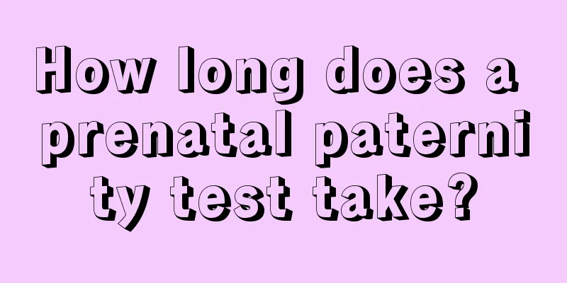 How long does a prenatal paternity test take?