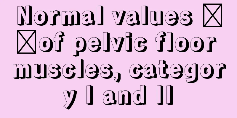 Normal values ​​of pelvic floor muscles, category I and II