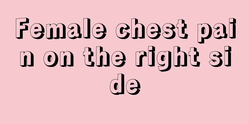 Female chest pain on the right side